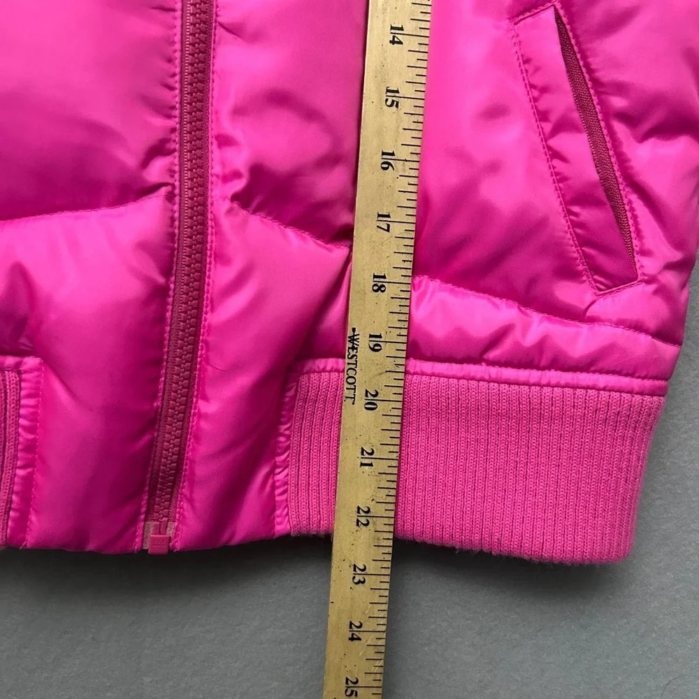 Old Navy Girls XXL Puffer Vest Hot Pink Y2K Barbiecore Fleece Lined Vintage